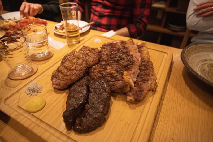 A huge meat platter, perfect to share