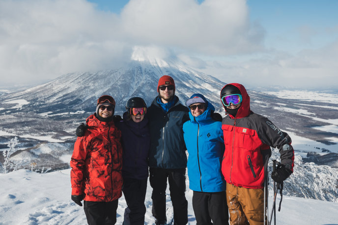 The Nordica crew take a quick break from filming.
