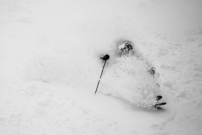 Essex Prescott in deep Niseko powder