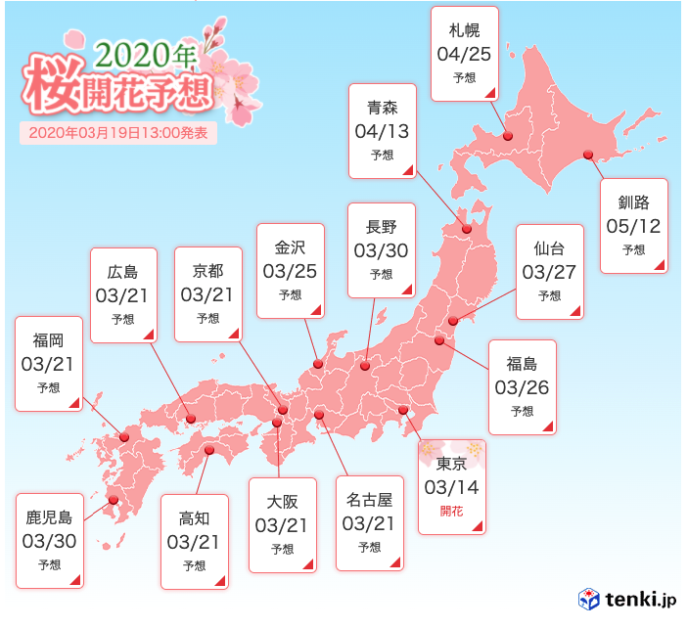 Sakura Blooming Forecast