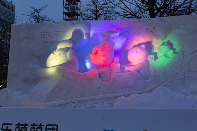 Snow Festival Sapporo Anipop Sculpture 1 20170206 0124
