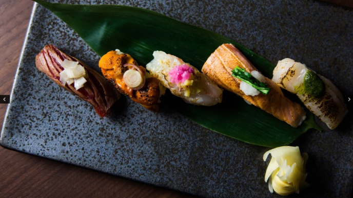 A plate of sushi served up at Niseko's An Dining