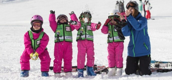 Go Snow 4 Pink Children Kids Ski Free March Crop