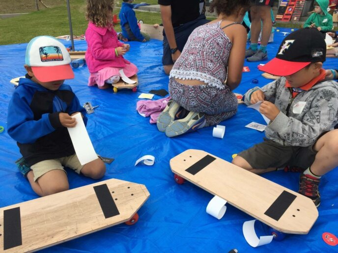 Yukos Boys Making Skateboards At Ed Venture