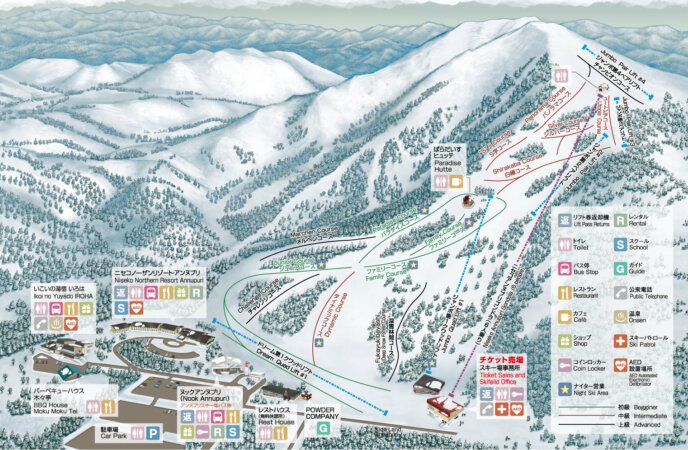 English Contents Map Trans Annupuri International Ski Resort 2017