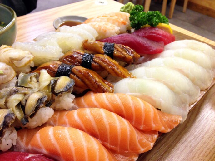 Japanese Food Hokkaido Seafood Sushi Platter