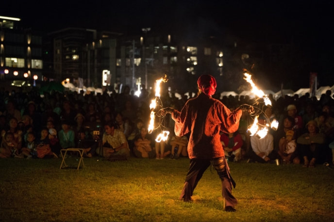 Hirafu Festival Matsuri 2017 Fire Dancer Performance Night 1