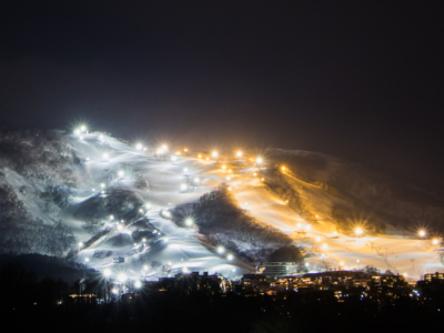 Night Ski Lights Grand Hirafu 01 24 18 3
