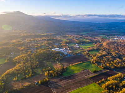 Niseko From Above Ripe For Development Drone Photo Autumn