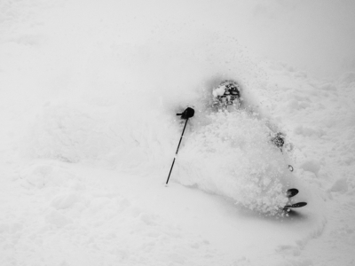 Essex Prescott in deep Niseko powder
