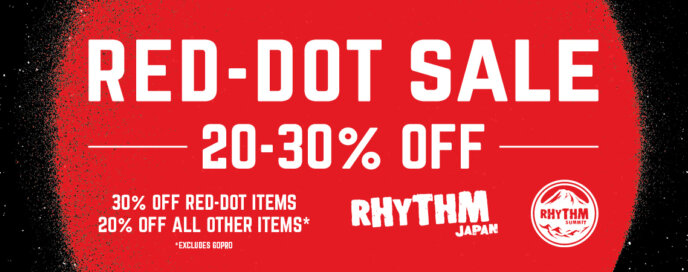 Rhythm Japan Niseko Red Dot Sale Banner