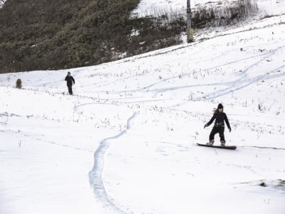 Niseko local snowboarding first snow