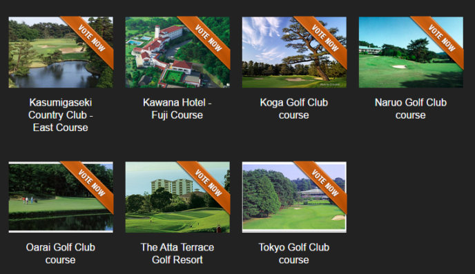 Japan's best golf course nominees